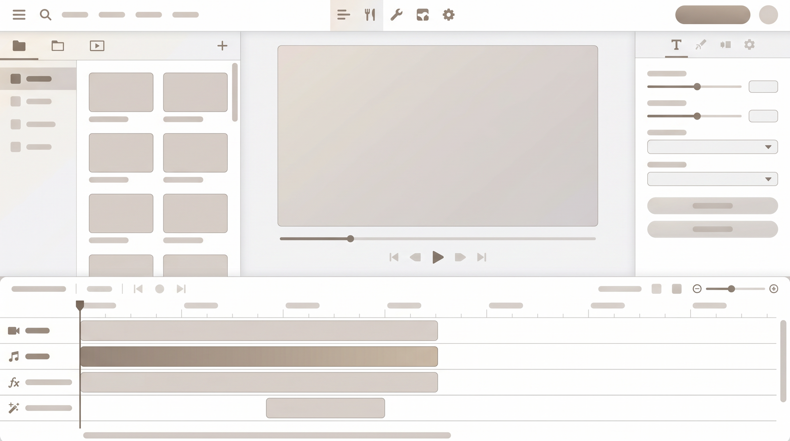 Simplified editing features